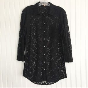 Equipment floral lace button down shirt SIZE XS